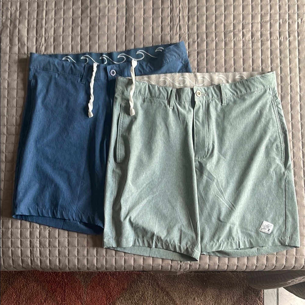 Land to Water Trunks - 32 - Set of 2 - Blue & Green - Like New